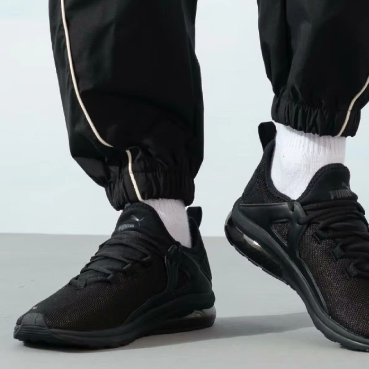 Knit Fabric Lace Up Sneakers - Puma Erkek Günlük Ayakkabı 385669-02 Siyah