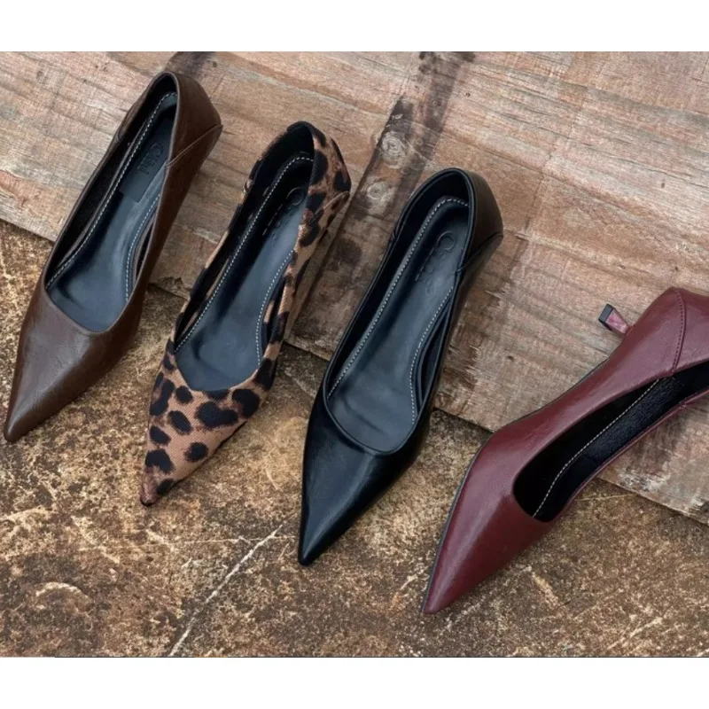 Women'S Shoes - 2024 Kadınlar Seksi Yüksek Topuklu Bordo