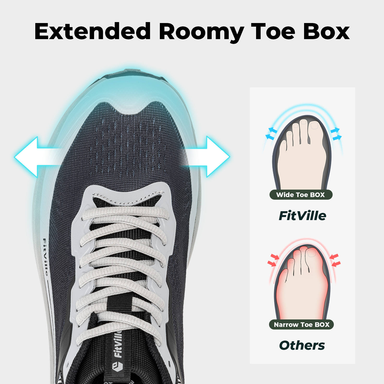 FitVille Geniş Spor Ayakkabıla - Anti Slip Trail Running Sneakers incelemesi ve fiyatı