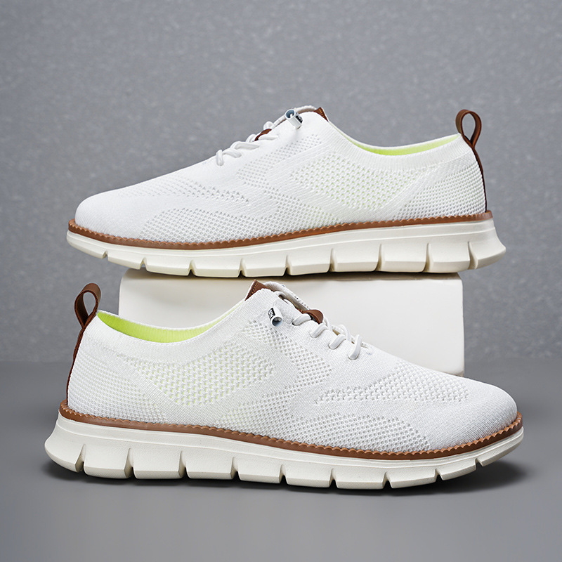 2026 Yeni Erkek Nefes Alabilen - Knit Fabric Lace Up Sneakers incelemesi ve fiyatı