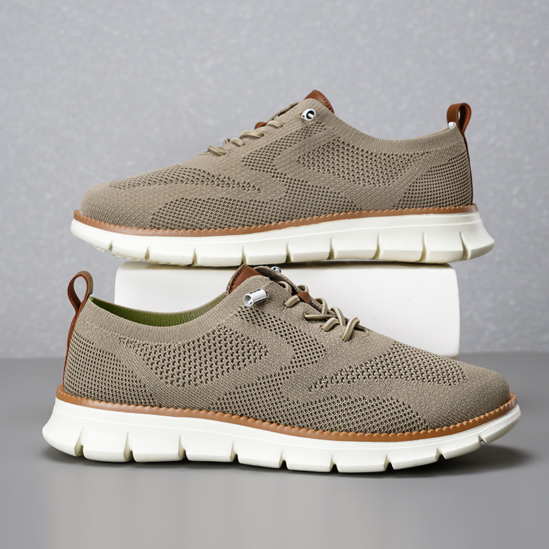 2026 Yeni Erkek Nefes Alabilen - Knit Fabric Lace Up Sneakers incelemesi ve fiyatı